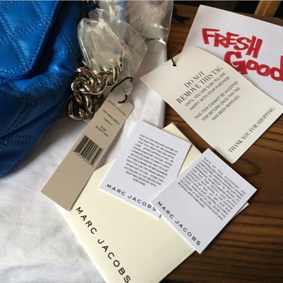 Marc Jacobs Shoulder Quilted Leather Blue Bag - Picture 3 of 4